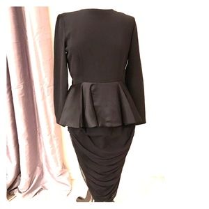 Vintage Christian Dior Black cocktail Dress Silk